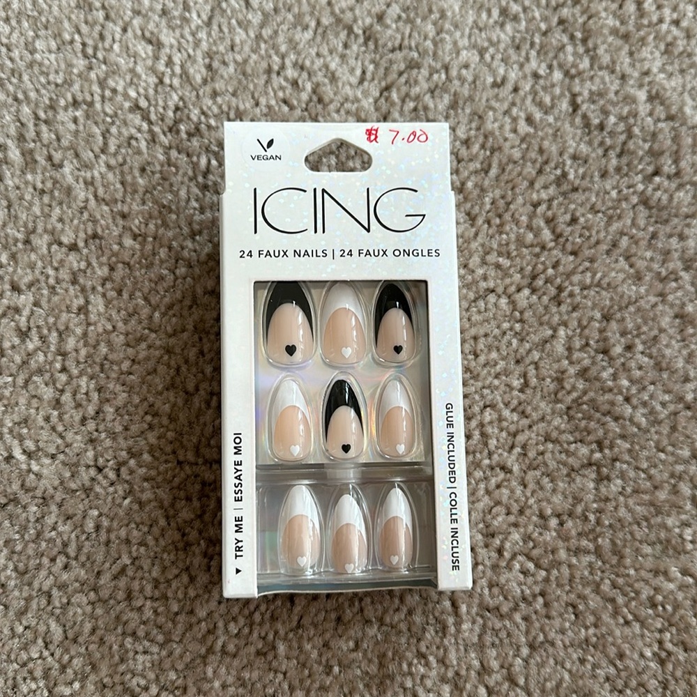 Cute nails in the brand icing